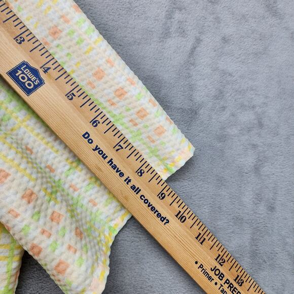 Vtg Lati Fashion House Coat Robe Women LARGE Seersucker Check Gingham Snap Front - Picture 12 of 14